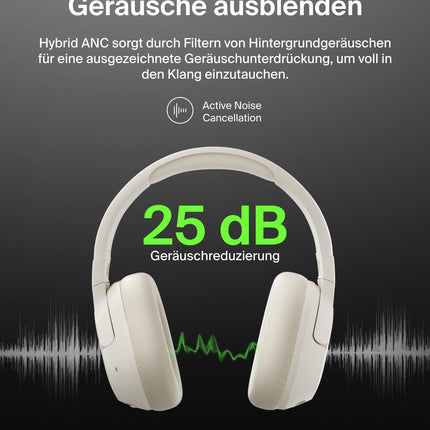 Belkin SoundForm Isolate mürasummutavad kõrvaklapid, juhtmevabad Bluetooth-kõrvaklapid, mikrofoniga peakomplekt, kõrvapealsed kõrvaklapid 60-tunnise esitusajaga, sügav bass, CloudCushion kõrvaklapid – liivakarva