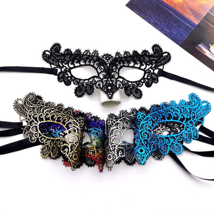 7 Pieces Venetian Face Mask Women Men, Sexy Eye Masks, Lace Masquerade, Lace Eye Mask, Lace Mask for Halloween Carnival Evening Dress Dance Masked Ball Costume Party Cosplay, Mixed Colors