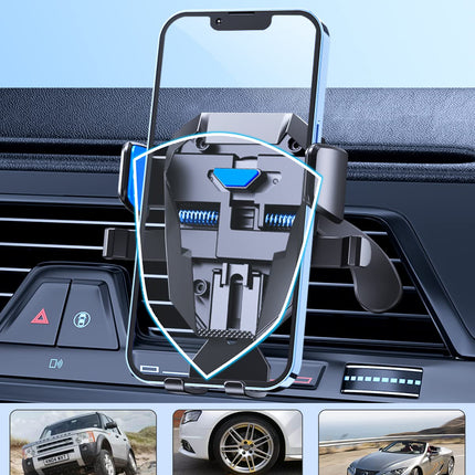 Autotelefonihoidja ventilatsiooniavaga, isekleepuv, universaalne autotelefonihoidja läbivajumisvastase konksklambriga, 360° pöörlev autotelefonihoidja, mis ühildub iPhone'i ja Samsungiga