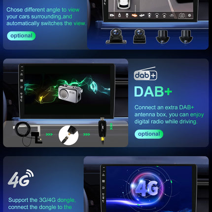 MISONDA 8GB+256GB 2 DIN 9-tolline IPS-ekraan Android autoraadio Carplay Android Auto MirrorLink RDS tasuta tahavaatekaamera + mikrofon