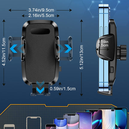 Josnown autotelefonihoidja, uuendatud versioon 3-ühes iminapa ja õhutusavaga telefonihoidja autosse, 360° pöörlev universaalne autotelefonihoidja iPhone'ile, Huaweile, Xiaomile, Samsungile