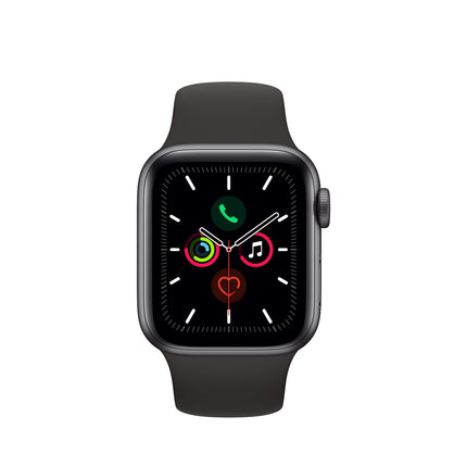 Apple Watch Series 5 40mm (GPS + Cellular) - Space Gray Aluminum Case with Black Sport Band (Refurbished)