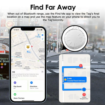 4 Pack Air Tracker Tag, Smart Bluetooth Item Finder, Smart Tag works with Apple Find My App (IOS only), Tracker Bluetooth replaceable battery, for keys, luggage, suitcases, wallets,