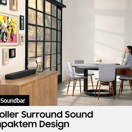 Samsung HW-S56B 3.0-kanaliga S-heliriba (Saksa mudel), juhtmevaba Dolby Atmos 5.0 / DTS Virtual:X, Q-Symphony, sisseehitatud keskkõlar [2022]