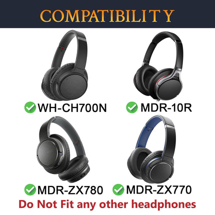 SOULWIT jahutusgeeliga vahetuskõrvapadjad Sony WH-CH700N (WHCH700N) ja MDR-ZX780 (ZX780DC)/MDR-ZX770 (ZX770BN ZX770BT) kõrvaklappidele, vahetuspadjad MDR-10R (10RNC 10RBT) kõrvaklappidele