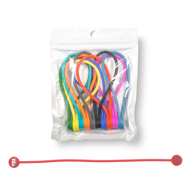 TOX Magnetic Cable Ties MAG Clip, elastic silicone with two magnets, easy organization and securing of cables and objects, can be used around the house, 10 pieces in a bag, 099600070