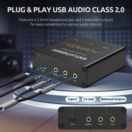 HIFI USB DAC/kõrvaklapivõimendi, ES9038Q2M, kõrge eraldusvõime kuni PCM 32Bit/768kHz või DSD256, Audio Spectrum FFT ekraan, USB-audioliides arvuti/sülearvuti/SBC jaoks, Mac OS-is ei toetata.