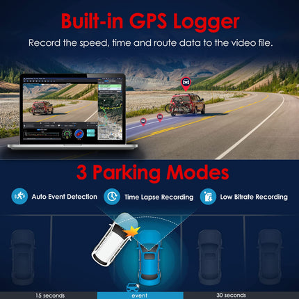 VIOFO A119 V3 autokaamera 2K 60 kaadrit sekundis GPS-iga, 24-tunnine puhversalvestus, parkimisrežiim, ainult esiklaas 2560x1600P, Quad HD IMX355 5MP HDR sensor, üliöise nägemisega mini-autokaamera, 140° lainurk-autokaamera
