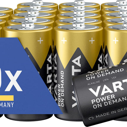 VARTA C Baby patareid, 20 tk, Power on Demand, leeliseline, hoiupakend, nutikas, paindlik, võimas, ideaalne arvutitarvikute ja nutika kodu seadmete jaoks