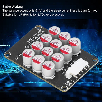 Battery Active Equalizer, 5A Universal Cell Balancer, Lifepo4 Lithium Balance Board with Cable for LTO LFP LPO NCM(4-5S)