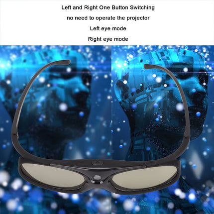 2 tk DLP Link 3D-prille, 144 Hz aktiivse katikuga 3D-prillid, laetavad 3D-prillid DLP Link 3D-projektoritele, 3D-prillid ZX4 H1 jaoks, JMGO G1 G3 X1 3D-projektorile