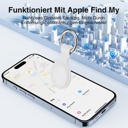 Nutikas silt - Apple Find My (AINULT iOS) ühilduv õhujälgija silt koos kaitseümbrisega, veekindel Bluetooth-võtmeleidja, esemete leidja rahakotile, pagasile, vahetatava akuga