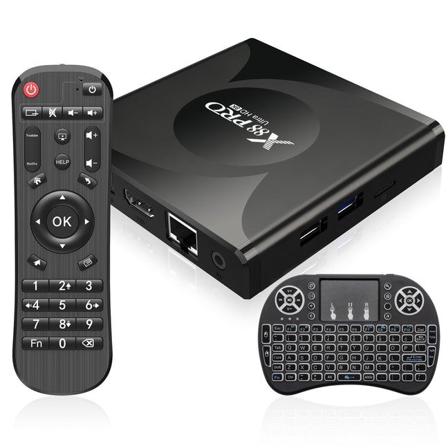 Android 13.0 telekast, Android TV Box RK3528 neljatuumaline Cortex-A53 GPU Mali-450 2GB RAM 16GB ROM, tugi 8K UHD kahesageduslik 2.4G/5G WiFi 6 Bluetooth 5.0 USB 2.0/3.0, Android TV Box koos
