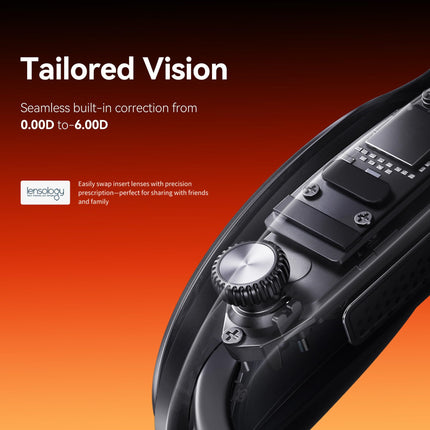 Rokid Joy 2, Max 2 AR Glasses Black with Dock, 215" Portable Display, 50° FOV and 600nits Luminance, Compatible with Android, Game Consoles and Computers
