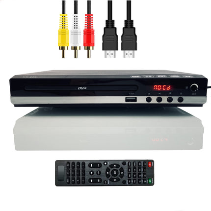 DVD Player for TV with HDMI/AV Outputs, All Regions, 1080P Full HD, USB Multimedia Functions, Remote Control