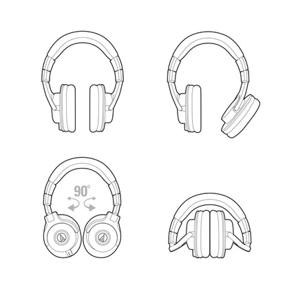 Audio-Technica M40x professionaalsed monitorkõrvaklapid mustad