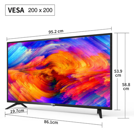 TuTu TV 42-tolline (106 cm) Full HD LED-teler Kolmekordse tuuneriga (DVB-T/T2-CS/S2) HDMI USB CI/CI+ Hotellirežiimi USB-meediapleier (2023)