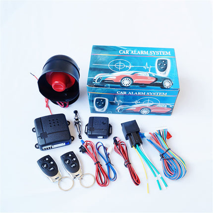 WANGCL Car Remote Alarm, Vehicle Anti-Theft System, Keyless Central Locking + Shock Sensor + 2 Universal Remote Controls