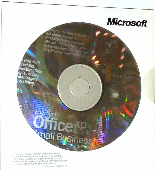 SB/MS Office Small Business XP CD W32, 3 tk mitte-OSB, sisu: Word, Excel, Outlook, Publisher