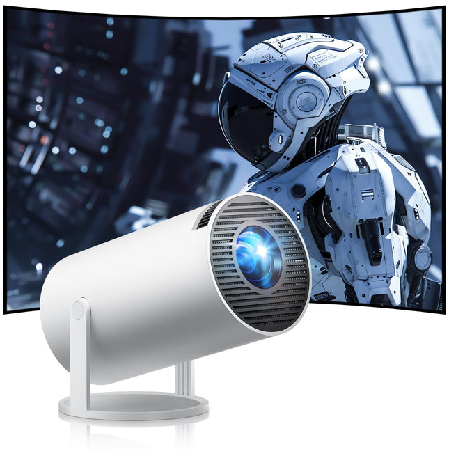 Seseno projektor, Full HD 4K tugi, automaatne trapetsikorrektsioon, miniprojektor Android OS 11 WiFi6 ja Bluetoothiga, kodukino/välisprojektor mobiilseadmele Frie TV Stick/sülearvuti/iOS/Android/HDMI jaoks