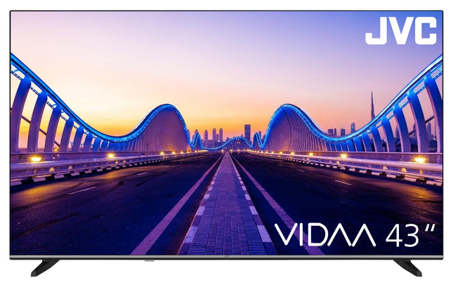 JVC 43-tolline nutiteler VIDAA LT-43VDF5455 - Full HD-teler, HDR-teler integreeritud kolmekordse tuuneriga, LED-teler must