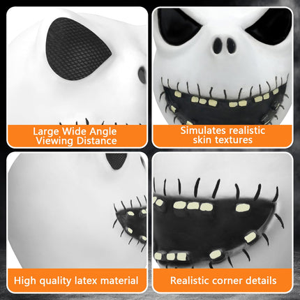Yearsahrk Jack Skellingtoni maski kostüüm lateksist anime mask õudusunenägu jõulud Jacki mask karnevali halloweeni kostüümi rekvisiidid täiskasvanutele (Jack Skellingtoni mask)