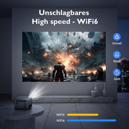 4K projektor Netflixiga, 30000 luumenit, 1000 ANSI projektor, autofookus/trapetsikorrektsioon, päevavalgusprojektor, õues kasutamiseks, WiFi6, Bluetooth, 1080P Full HD projektor, kodukino, LED-projektor Androidile, YouTube/Prime Video