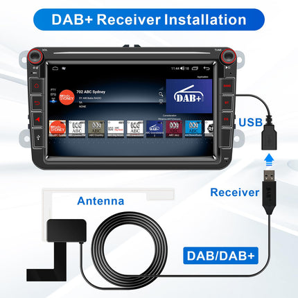 Android autoraadio navigatsiooniekraaniga VW Golf 5 6-kohalisele Passat Sharanile Tiguanile, juhtmevaba Android Auto 8-tuumaline 4G+64G Golfi raadio Carplayga, 8-tolline VW Polo T5 Caddy raadio Bluetooth RDS FM GPS DAB+ WiFi