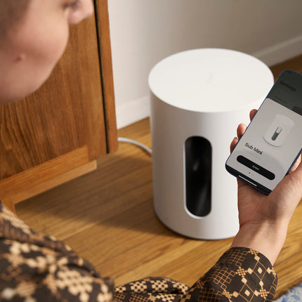 Sonos Sub Mini (valge) – WiFi-ühendusega subwoofer sügava bassi jaoks