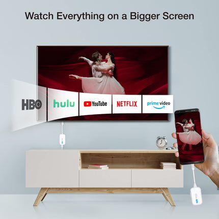 EZCAST taskuga juhtmevaba HDMI-saatja ja -vastuvõtja voogedastusvideo/heli peegeldamiseks arvutist, sülearvutist, projektorist (USB-C saatja ja HDMI-vastuvõtja)