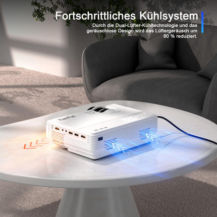 [Manuaalne teravustamine] 2025 XuanPad täiustatud WiFi Bluetooth miniprojektor, miniprojektor HD 1080P toetatud, kodukino videoprojektor ühildub teleripulga/HDMI/USB/AV/sülearvuti/iPhone/Androidiga