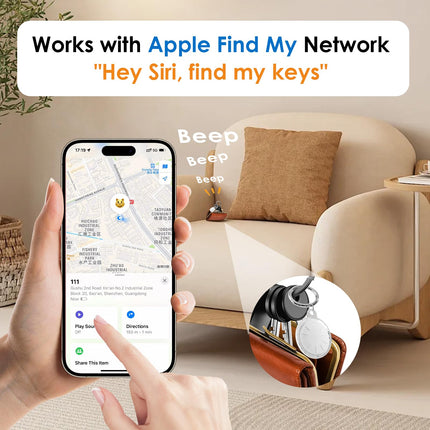 4 Pack Air Tracker Tag, Smart Bluetooth Item Finder, Smart Tag works with Apple Find My App (IOS only), Tracker Bluetooth replaceable battery, for keys, luggage, suitcases, wallets,