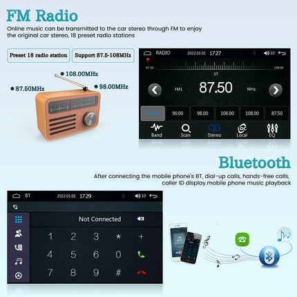 Roinvou autoraadio 2Din 7-tollise ekraaniga, CarPlay/Android Auto tugi, autoraadio puutetundliku ekraaniga, MP5, Bluetooth, EQ, USB, AUX, TF, FM-raadio, peegli lingi tugi, roolilt juhtimine + tahavaatekaamera
