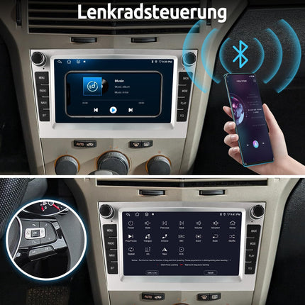 ESSGOO 1+32G juhtmevaba Carplay ja Android Auto autoraadio Vauxhalli, Opel Corsa C/D, Zafira B, Astra H, Zafira B, Meriva, Vivaro, Signum Combo jaoks, 7-tollise puutetundliku ekraaniga Bluetooth, FM, RDS, GPS, WiFi, hõbedane