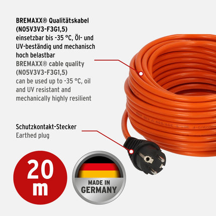 Brennenstuhl Garant V2 IP44 kaablirull 25m välistingimustesse ja BREMAXX pikenduskaabel