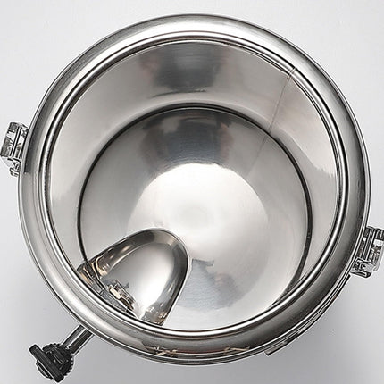 Insulated stainless steel beverage dispenser, keeps drinks hot or cold, commercial thermal bucket for coffee, tea, water, ideal for catering or events
