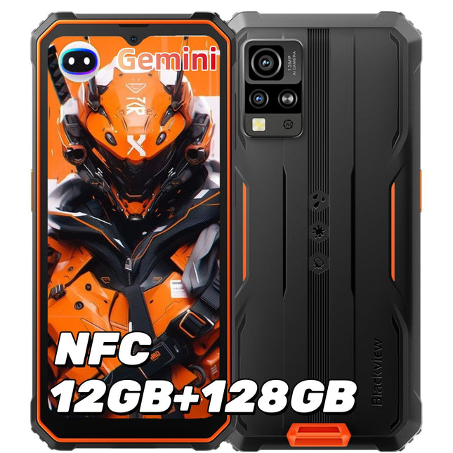 Blackview BV4800 Pro välistingimustes kasutatav mobiiltelefon ilma lepinguta, 12GB+128GB/2TB TF, Corning Gorilla 6.56" HD+, Android 14 välistingimustes kasutatav nutitelefon, IP69K Buastellenmobiiltelefon, 16MP+8MP, NFC/OTG/GPS