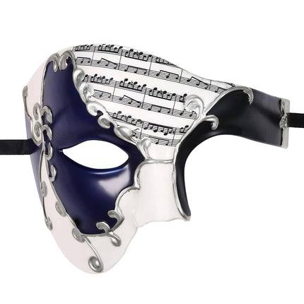 Oidea maski mask meestele: Vintage Itaalia ooperifantoom, poolmask, halloweeni kostüüm, ballipeo mask, kontsert, Veneetsia karneval, mardi gras mask, must-sinine