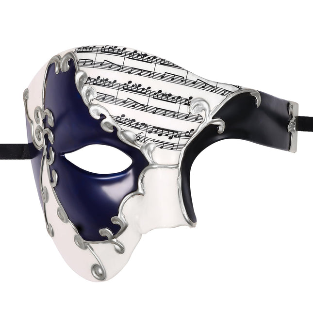 Oidea maski mask meestele: Vintage Itaalia ooperifantoom, poolmask, halloweeni kostüüm, ballipeo mask, kontsert, Veneetsia karneval, mardi gras mask, must-sinine