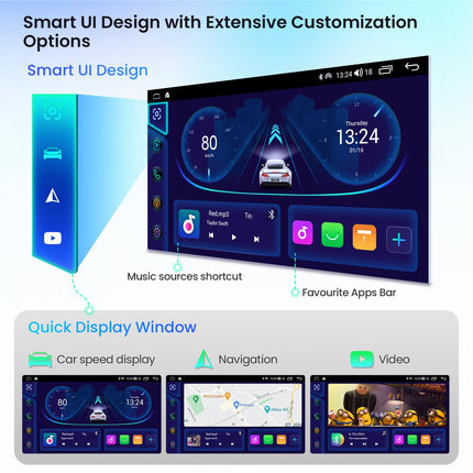XTRONS 8-tolline IPS HD-ekraan Android 14 autoraadio Octa Core 4GB 64GB sisseehitatud 4G DSP automäng Android Auto WiFi Bluetooth GPS valikuline DAB OBD TPMS DVR Audi A3 S3 RS3 jaoks