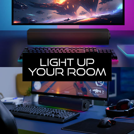 Sound Blaster GS3 kompaktne mänguririba RGB ja SuperWide tehnoloogiaga, USB-toitega, Bluetooth 5.4, kõrvaklapipesaga, PC ja Maci jaoks