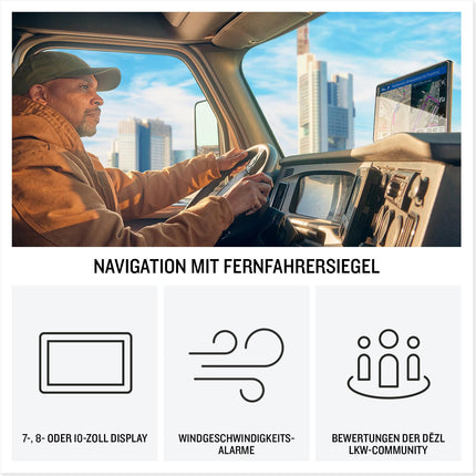 Garmin dēzl LGV1020 MT-S - smart truck navigation device with 10" (25.7cm) color display, pre-installed EU maps (34 countries), vehicle-specific route guidance, weather warnings, popular truck routes