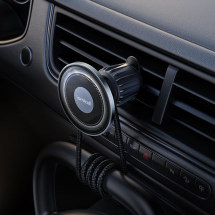Lamicall autotelefonihoidik MagSafe'i autokinnituse jaoks - [2025 HD klaasplaat] Tugev magnetiga telefonihoidik autoventilatsiooniavale, autotelefoni magnetiga kinnitus iPhone 16 15 14 13 12 Pro Maxile, kõigile nutitelefonidele