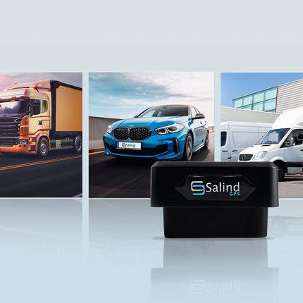 SALIND GPS-jälgija autodele, sõidukitele ja veoautodele OBD2-pistik - auto jälgimisseade asukoha määramisega - varguskaitse sõidukitele - reaalajas jälgimine veebis rakendusega (iOS-ile ja Androidile)