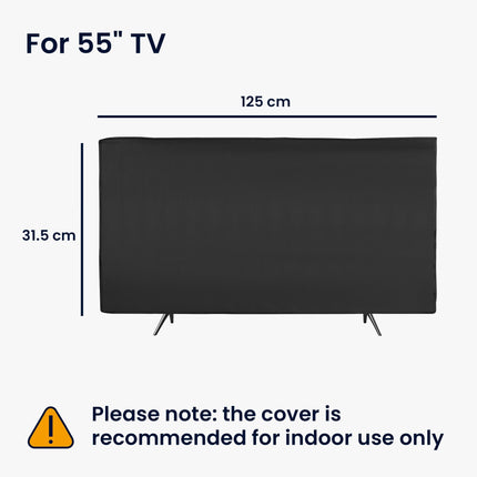 kwmobile Protective Cover for 55" TV - TV Screen Protector Cover - Flexible TV Screen Dust Cover - Black