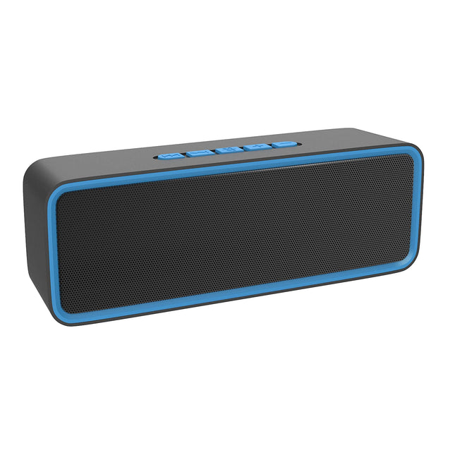 Kolaura Wireless Bluetooth Speaker, Portable Bluetooth 5.0 Speaker with Dual-Driver Bass, 3D Stereo, FM Radio, Hands-Free Calling, Built-in 1500mAh Battery, 12-Hour Playtime (Blue)