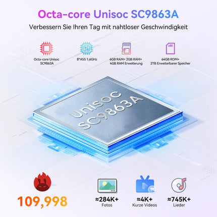 Blackview Wave 8C mobiiltelefon ilma lepinguta Android 14, 6GB+64GB/2TB SD, Octa Core 6.56" HD+, 5000mAh aku, 13MP+8MP kaamera, 4G kahe SIM-kaardiga nutitelefon ilma lepinguta Soodne SIM-lukuta, GPS/2-aastane garantii