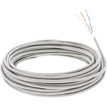 InLine 69980 telefonikaabel 4-sooneline, 2x2x0,6mm, paigaldamiseks, 100m rull