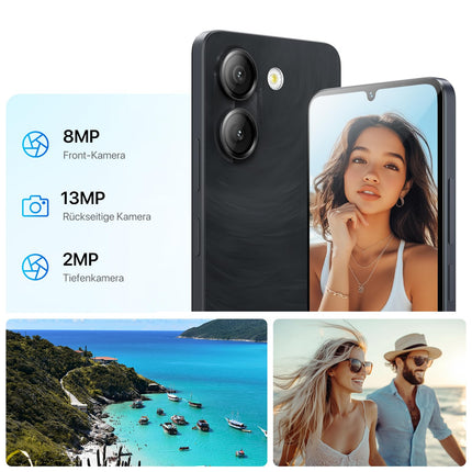 UMIDIGI G9A mobiiltelefon, Android 14 Go nutitelefon ilma lepinguta, 6,75" HD+ kaheksatuumaline Android mobiiltelefon, 8 GB + 64 GB / 1 TB TF, kahe SIM-kaardiga 4G SIM-kaardi lukustamata mobiiltelefonid, 13 MP + 8 MP / 5000 mAh / Face ID / GPS
