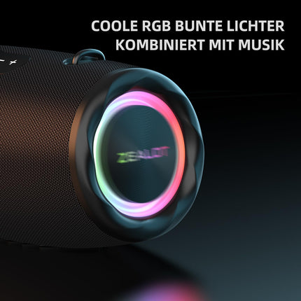 ZEALOT Bluetooth-kõlar, õue Bluetooth-kõlar, 80W stereoheli, BassUp, 16000mAh aku, AUX-port, USB, Micro SD/TF, USB-C, akupank, Bluetooth 5.2, IPX6 veekindel, telkimiseks, basseini jaoks, aia jaoks